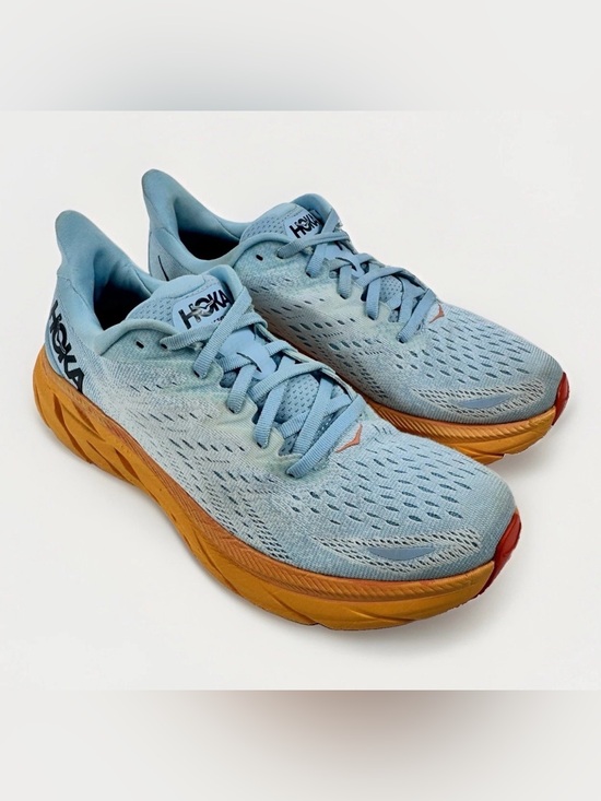 Hoka One One Shoes - HOKA Clifton 8 Womens 9B‎ Running Shoes Summer Song Ice Flow Blue 1119394